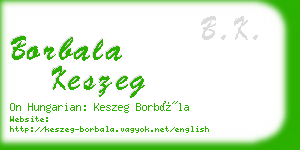 borbala keszeg business card